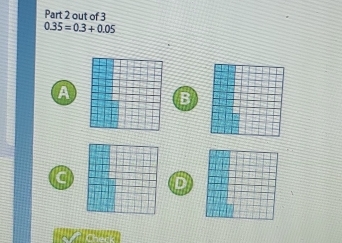 out of 3
0.35=0.3+0.05
a 
B 
C 
D