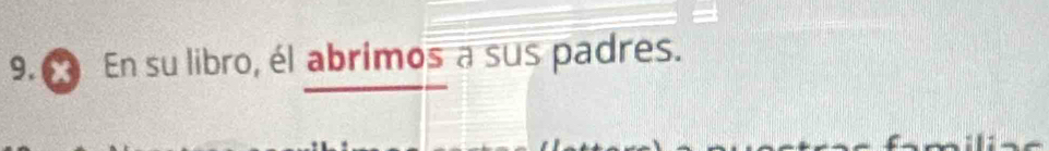 En su libro, él abrimos a sus padres.