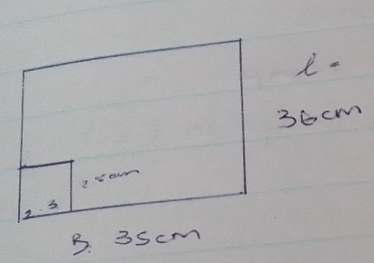 i-
36cm
B. 3scm