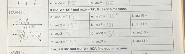 m∠ 9=
EXAMPLE 6