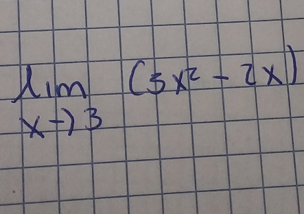 limlimits _xto 3(5x^2-2x)