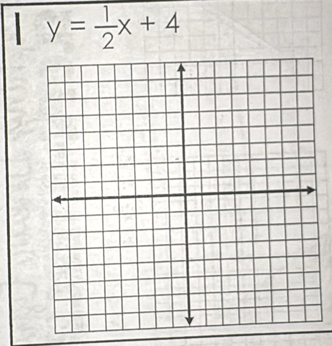 y= 1/2 x+4