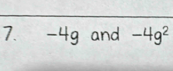 and -4g²