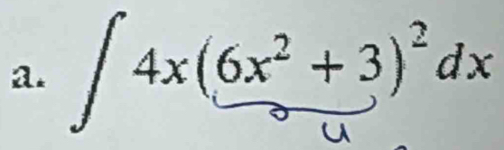 ∫ 4x(6x²+ 3)² dx