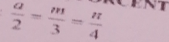  a/2 = m/3 = n/4 