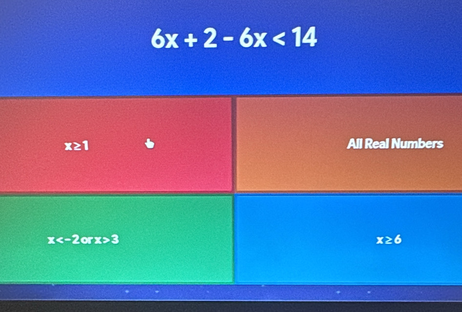 6x+2-6x<14</tex>