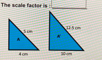 The scale factor is : overline _ 