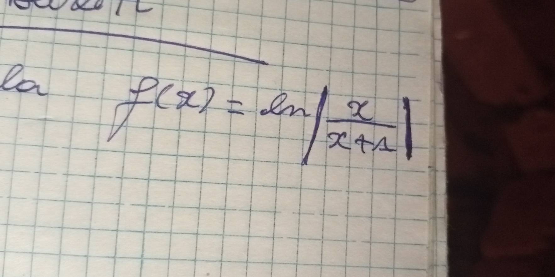 Ca
f(x)=ln | x/x+1 |