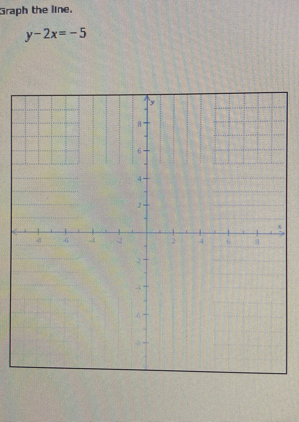 Graph the line.
y-2x=-5