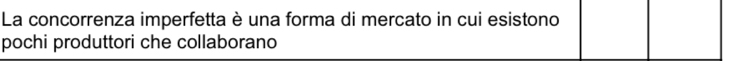 La concorrenza imperfetta è una forma di mercato in cui esistono 
pochi produttori che collaborano