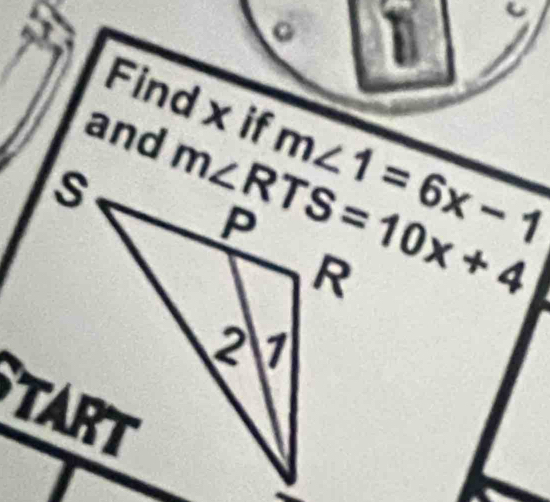 Findx if
and m∠ 1=6x-1