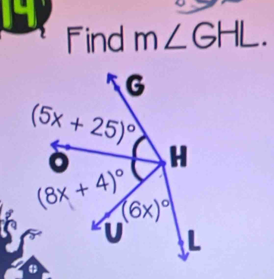 Find m ∠ ( GHL.