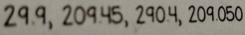 29 9, 20945, 2904, 209050