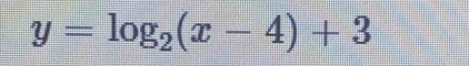 y=log _2(x-4)+3