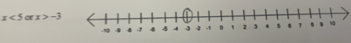 x<5</tex> cr x>-3