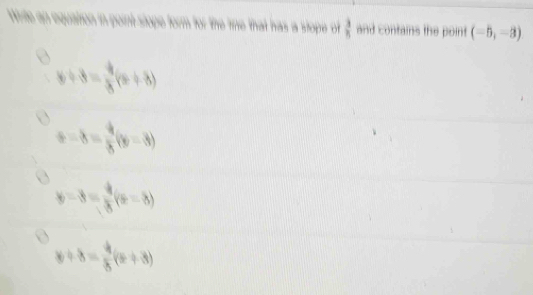  3/n  ontains the poin (-5,-3)