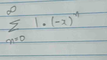 sumlimits _x=01· (-x)^n