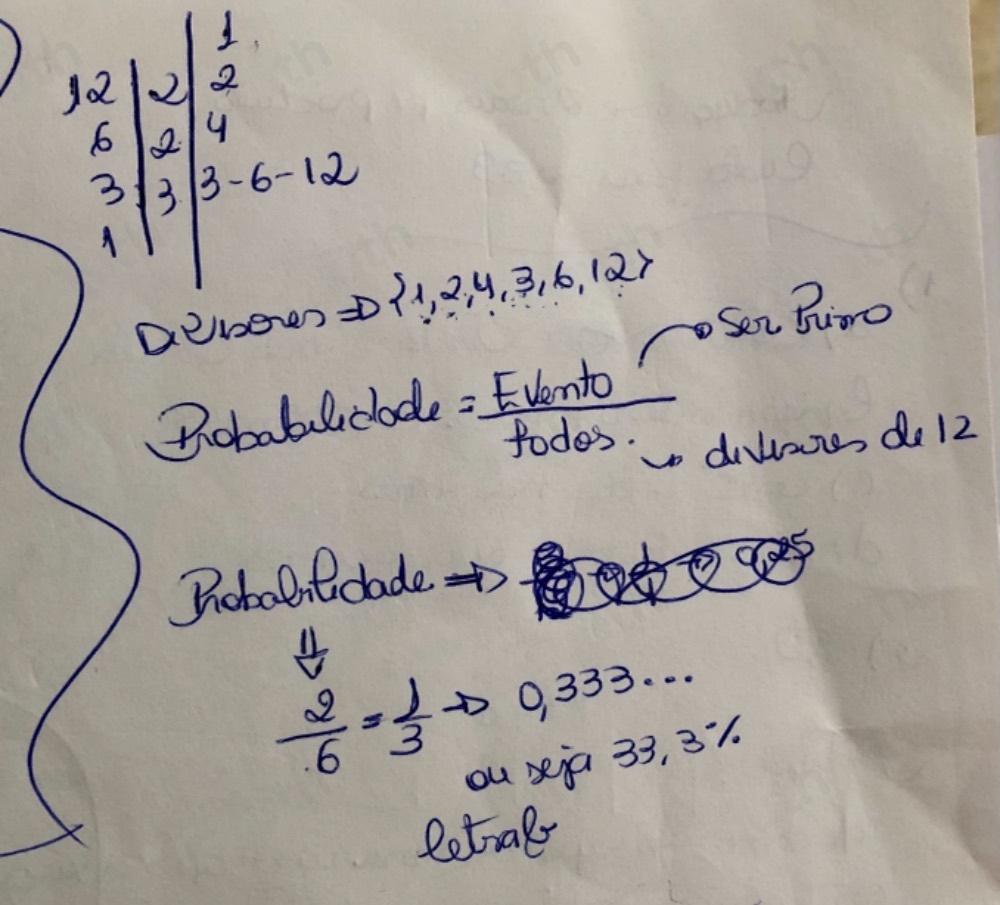 Resolvido:6- Considerando todos os divisores positivos do numeral 12 ...