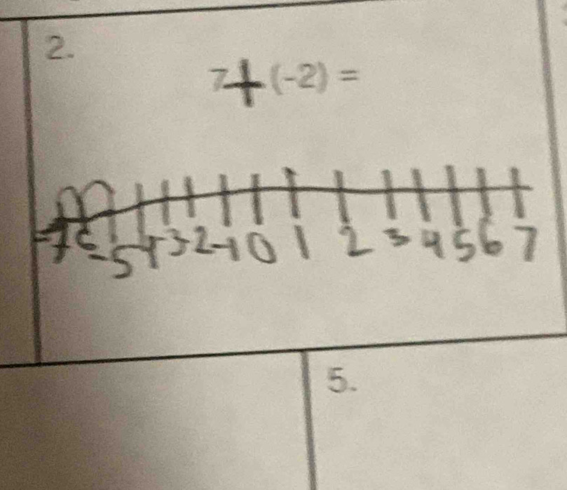 7 (-2)=
5.