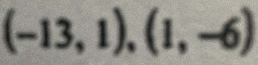 (-13,1),(1,-6)