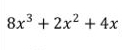 8x^3+2x^2+4x