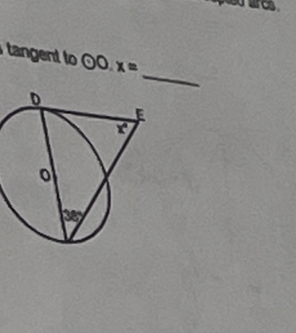 tangent to odot O.x=