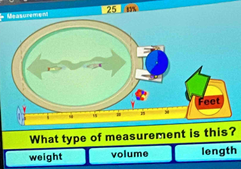 Measurement 83%
What type of measurement is this?
weight volume length