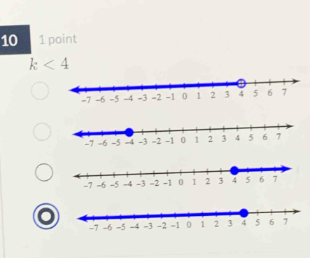 10 1 point
k<4</tex>