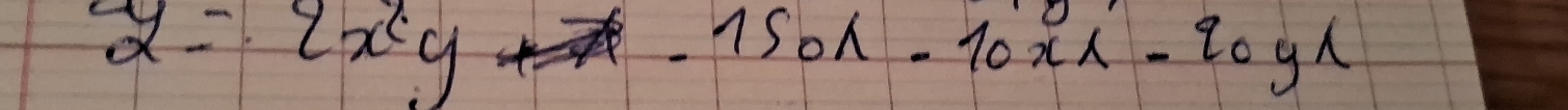 y=2x^2y-150lambda -10xlambda -20ylambda