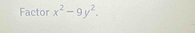 Factor x^2-9y^2.