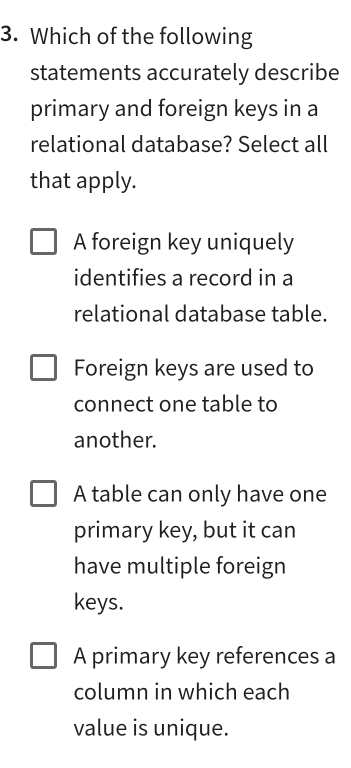 Solved: Which of the following statements accurately describe primary ...