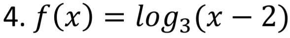 f(x)=log _3(x-2)