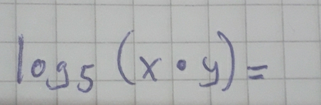 log _5(x· y)=