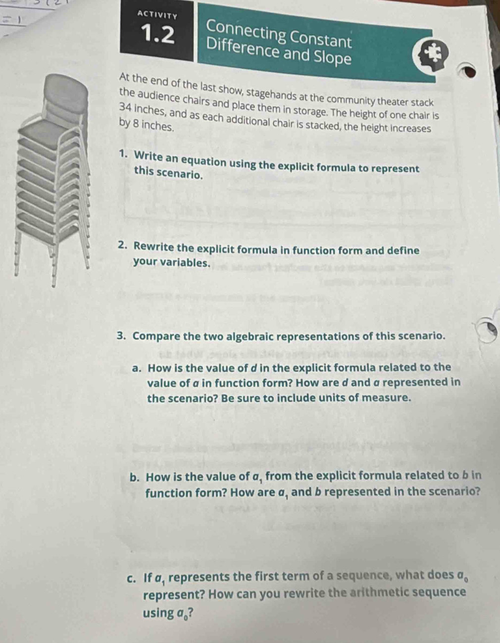 Solved: ACTIVITY Connecting Constant 1.2 Difference and Slope At the ...