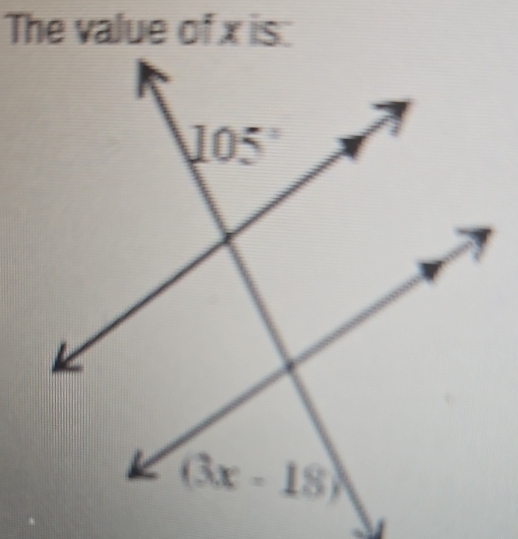 The value of x is: