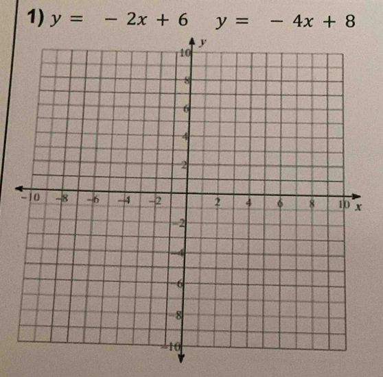 y=-2x+6  1/2 m y=-4x+8