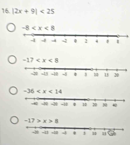 |2x+9|<25</tex>