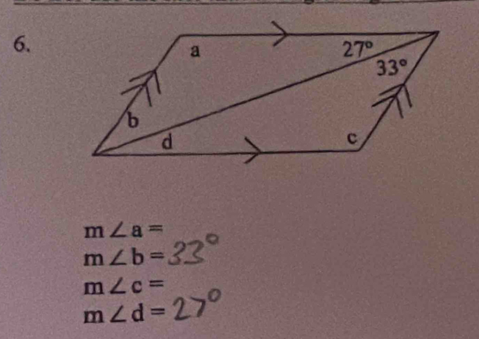 m∠ a=
m∠ b=
m∠ c=
m∠ d=