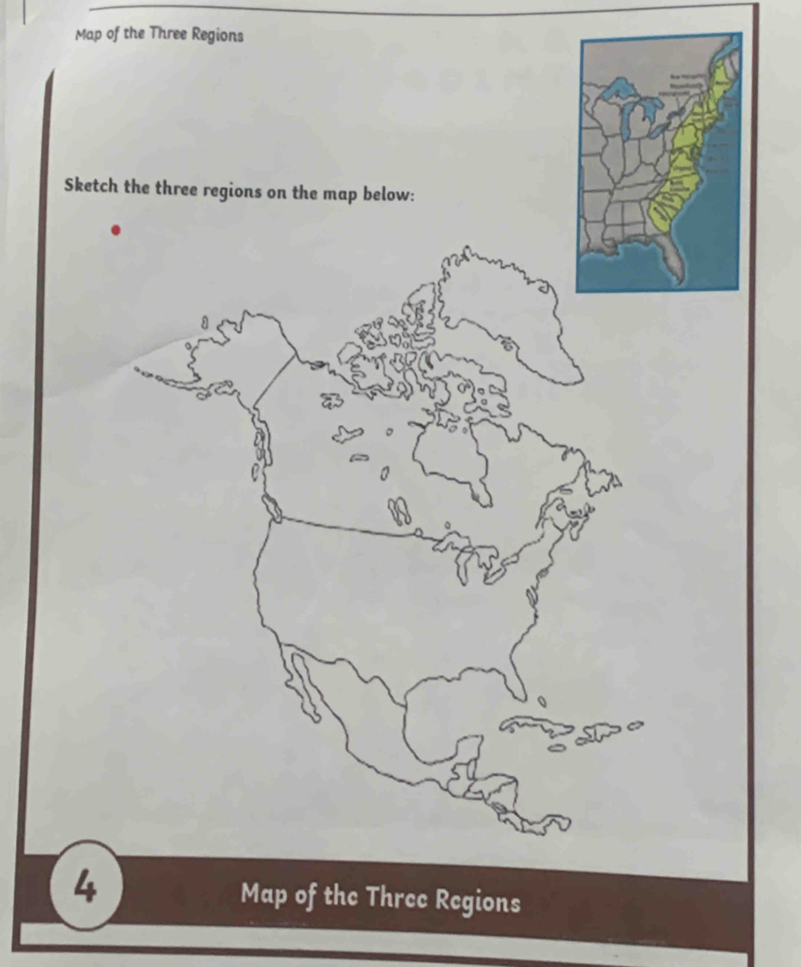 Solved: Map of the Three Regions Sketch the three regions on the map ...