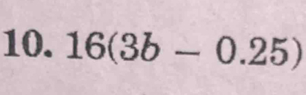 16(3b-0.25)