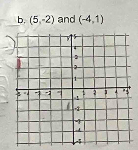 (5,-2) and (-4,1)