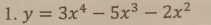 y=3x^4-5x^3-2x^2