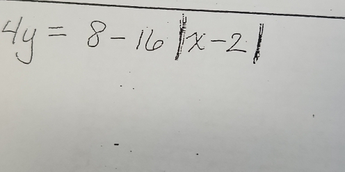 4y=8-16x-2