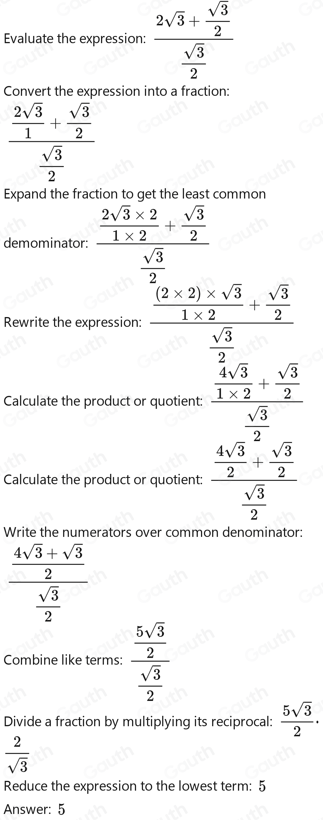 Solved: Without using Mathematical tables or calculators, simplify ...