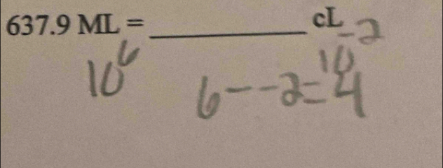 637.9ML= _ 
cL