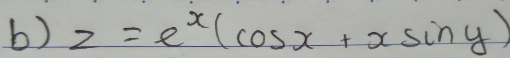 z=e^x(cos x+xsin y)