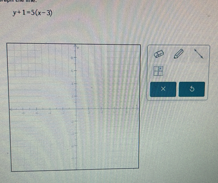 me .
y+1=5(x-3)
×