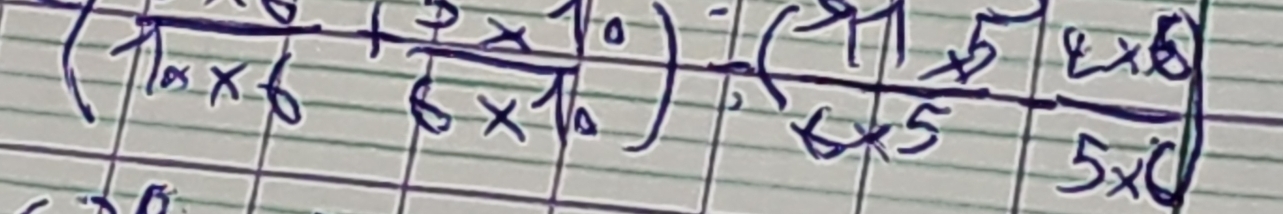 (sqrt(10* 6)+ 3x10/6x10 )/ ( 11x^5/5x5 -55x0