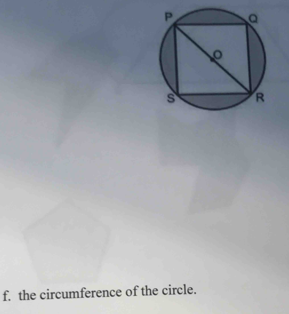 the circumference of the circle.