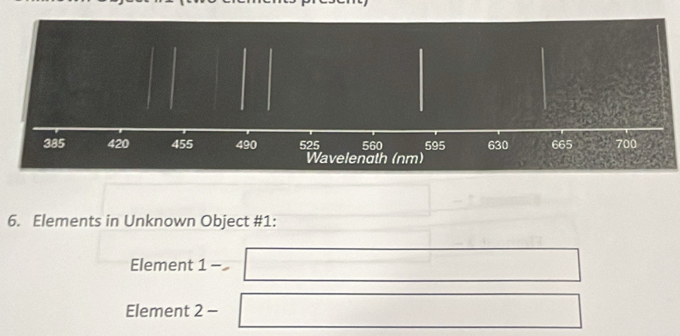 Solved: 6. Elements in Unknown Object #1: Element 1-. = Element 2- [Math]